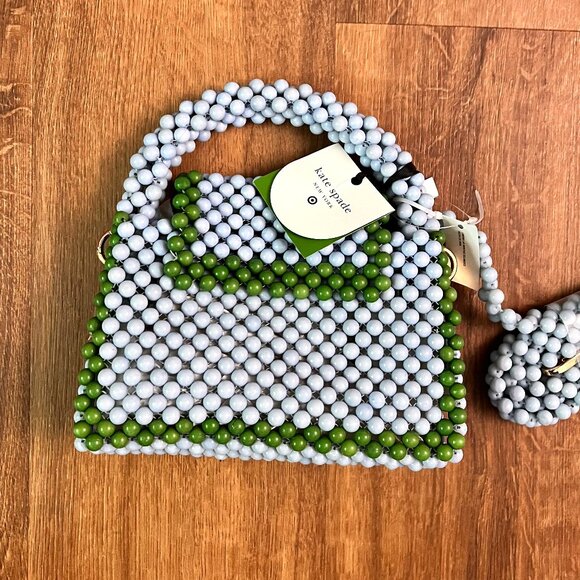 NWT Kate Spade x Target Collab Beaded Handbag in Blue and Green - Picture 3 of 14